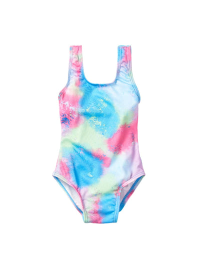 Girls Swimsuit - Neon Watercolor - 0-3M - One Piece Swim