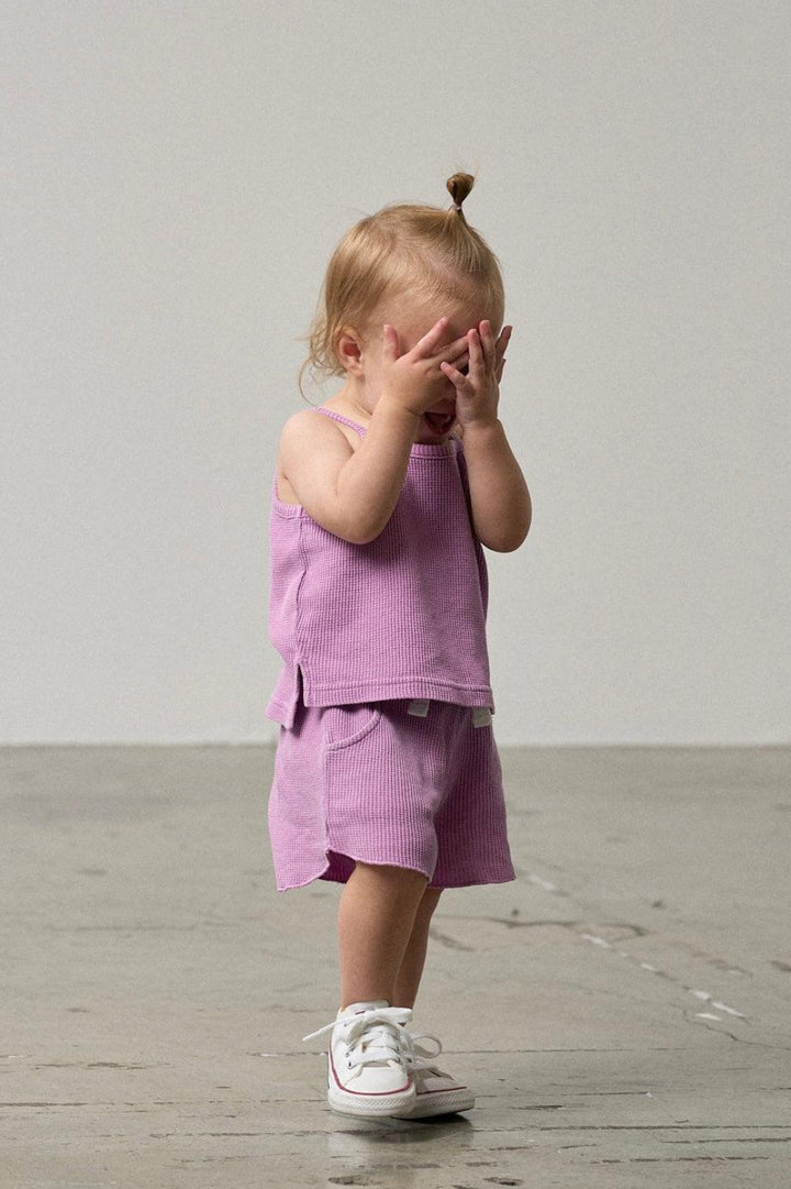Girl’s Waffle Tank - Purple - Tank Top
