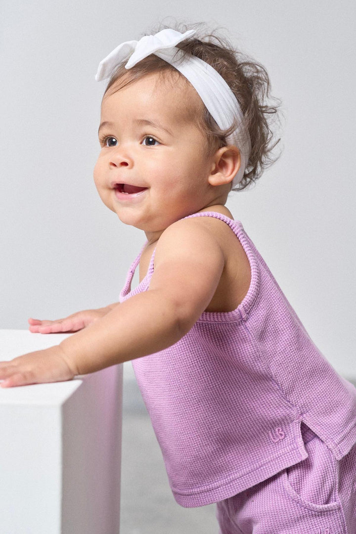Girl’s Waffle Tank - Purple - Tank Top