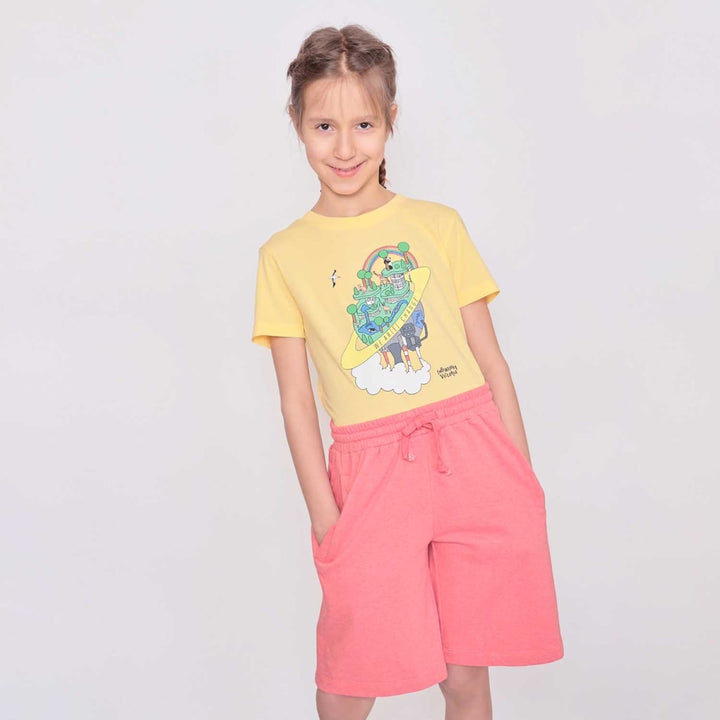 Girls And Boys Sweat Shorts - Red