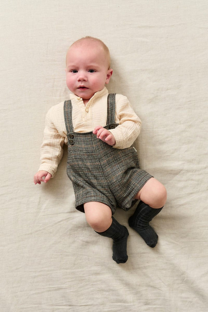 Glen Plaid Baby Overalls - Overalls
