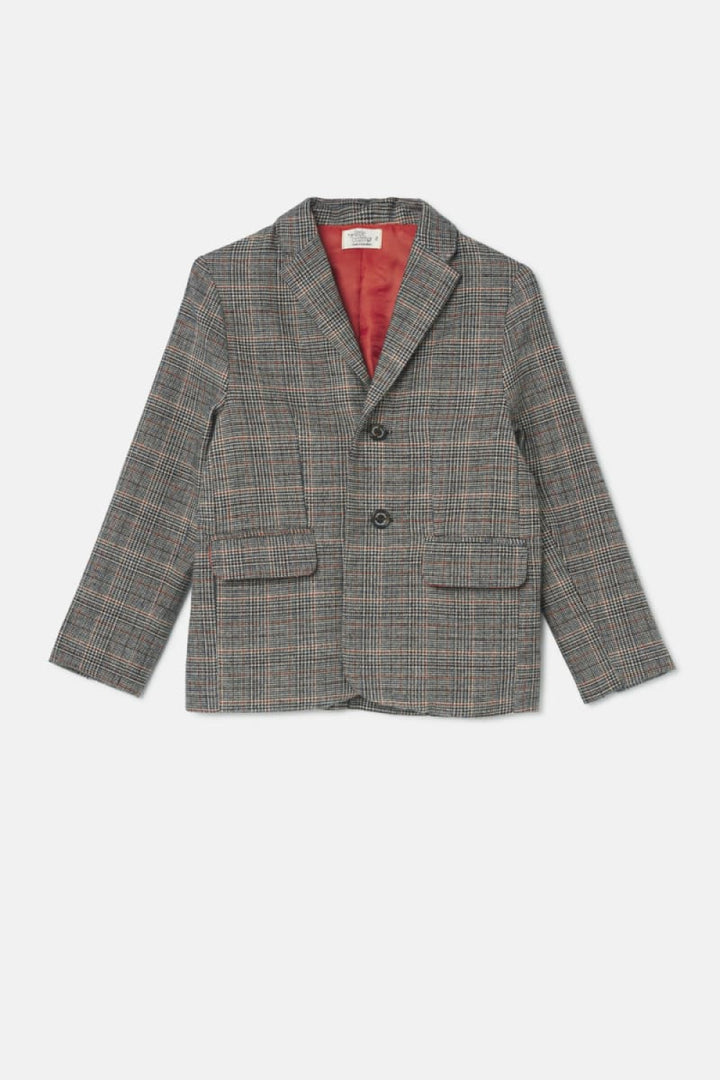 Glen Plaid Blazer - Unique - 6Y - Blazer