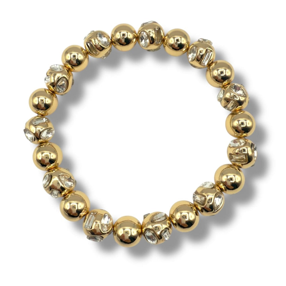 Glimmer Bead Bracelet - Gold - One Size - Bracelet