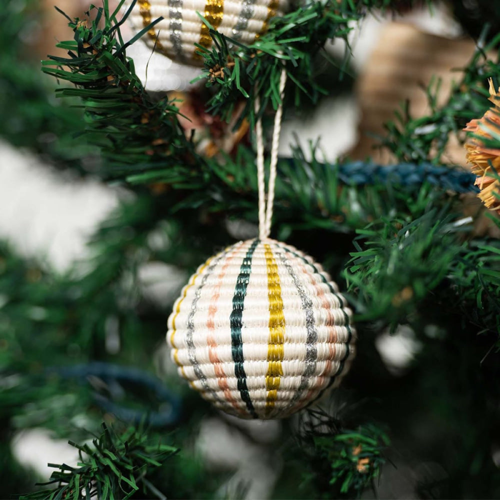 Globe Blush Metallic Ornament - One Size - Ornament