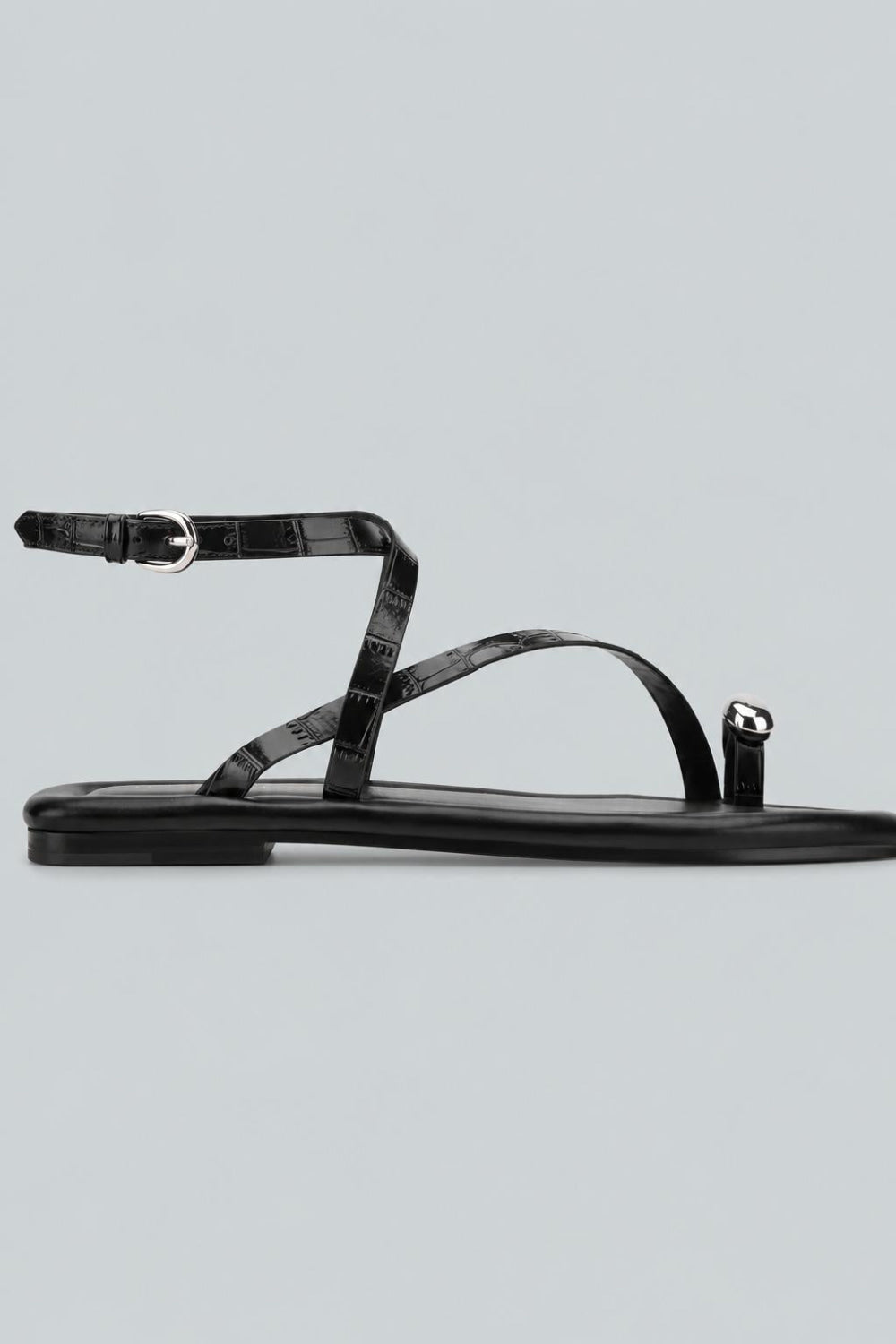 Glynnie Sandals - Black 001 Leather - 7.5 - Flip Flops