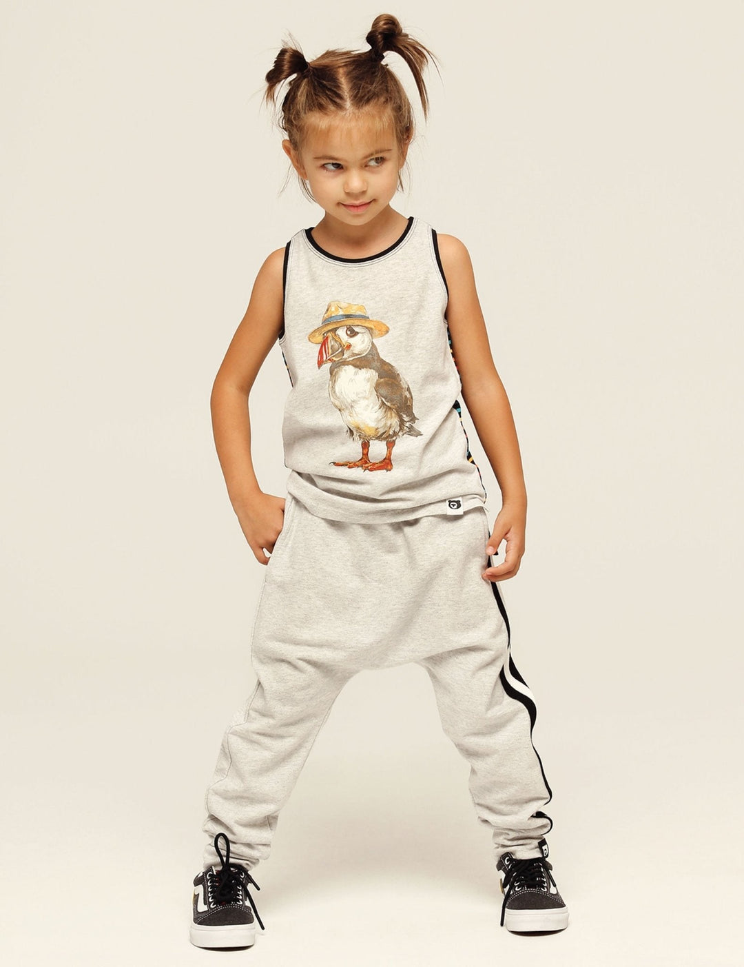 Organic Terry Joggers - Grey Marl