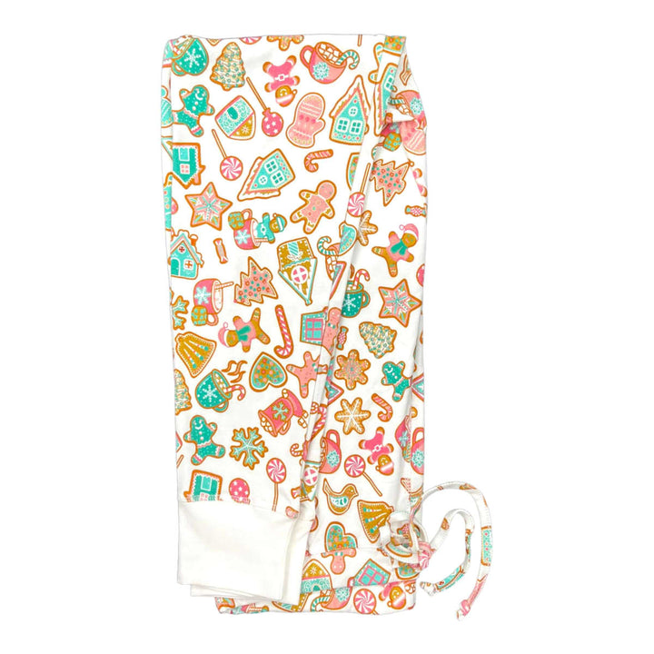 Womens Jogger & Henley Pajama Set - Gingerbread