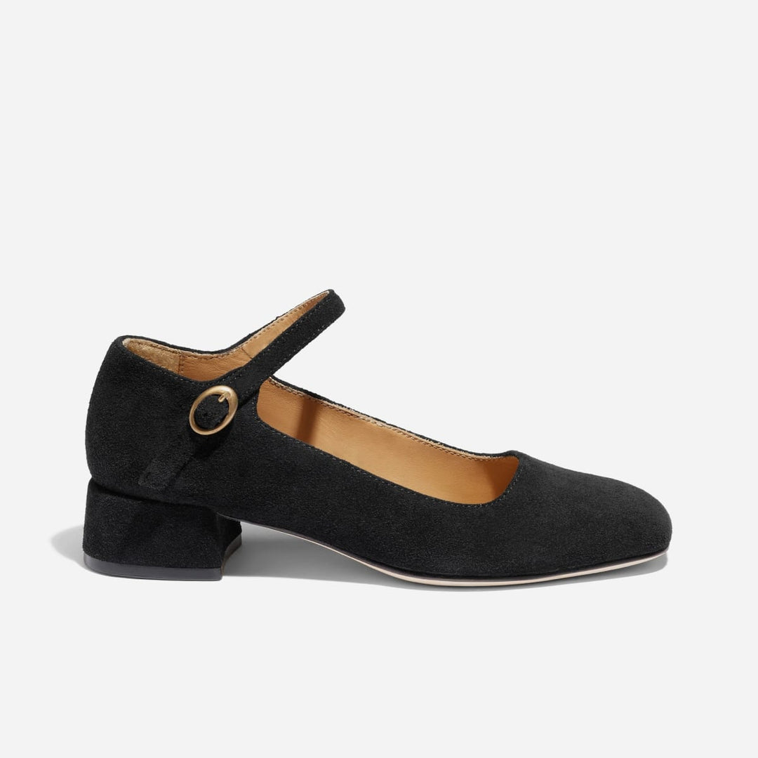 Luna Heeled Mary Jane - Black