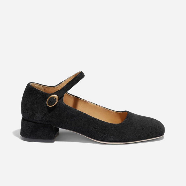 Luna Heeled Mary Jane - Black