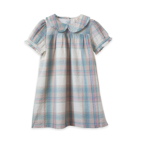 Selah Dress - Arctic-blue Seersucker