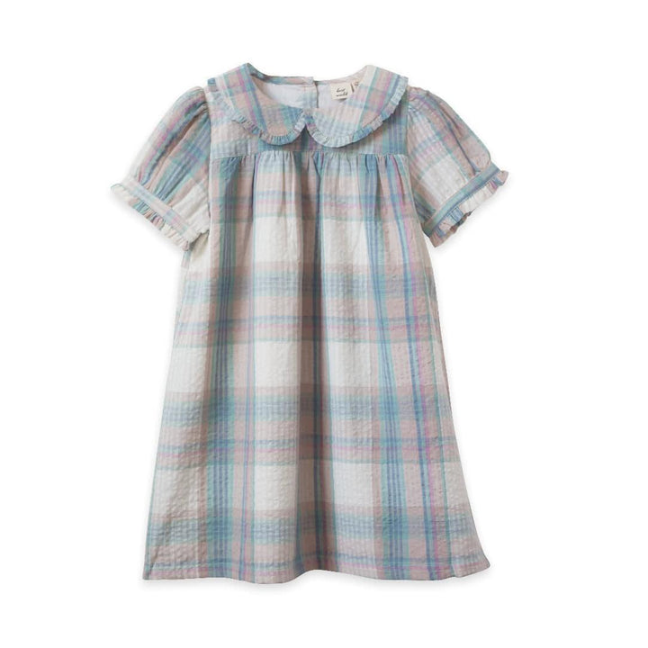 Selah Dress - Arctic-blue Seersucker