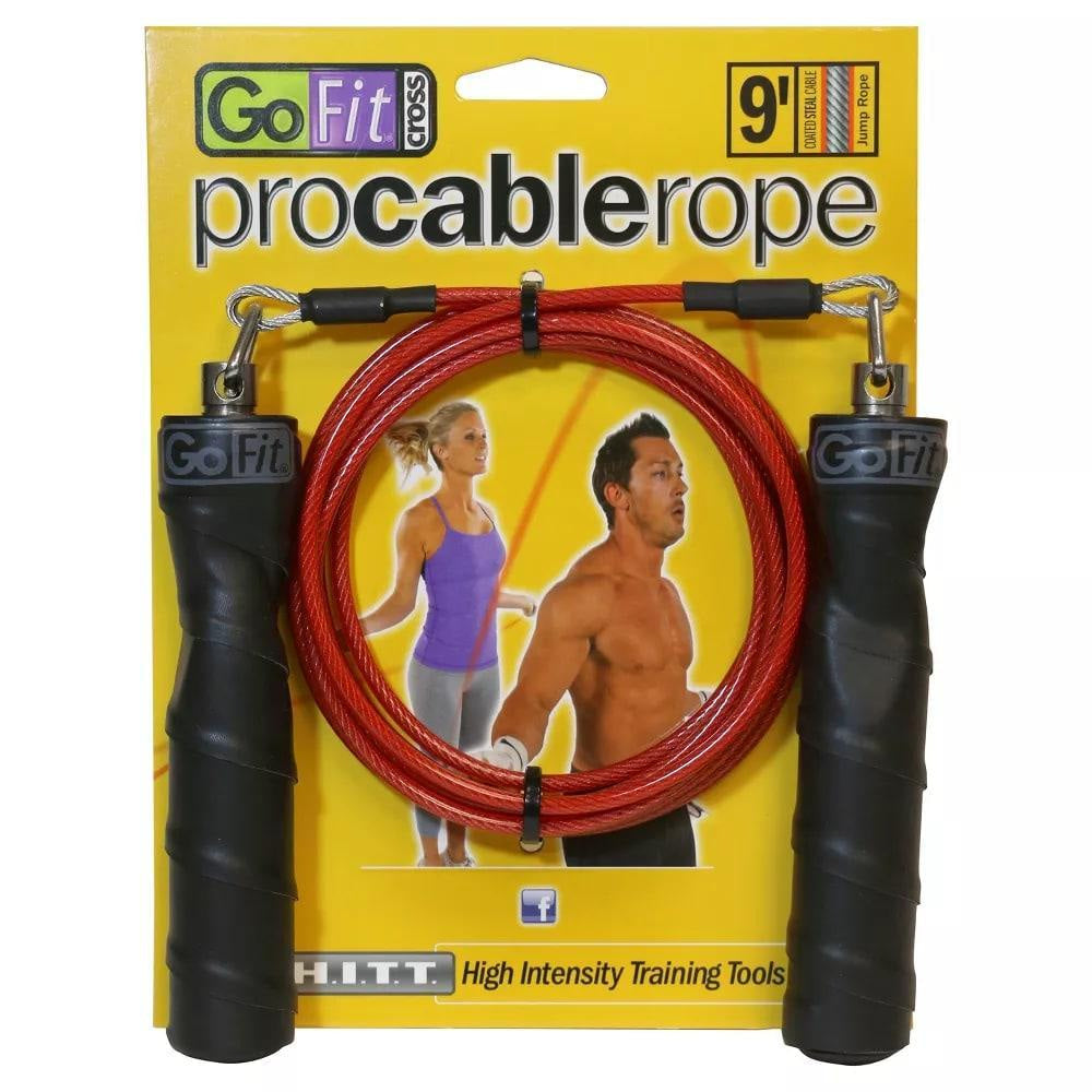 GoFit 9’ Pro Cable Rope - Red/Black - FINAL SALE - One Size - Jump Rope