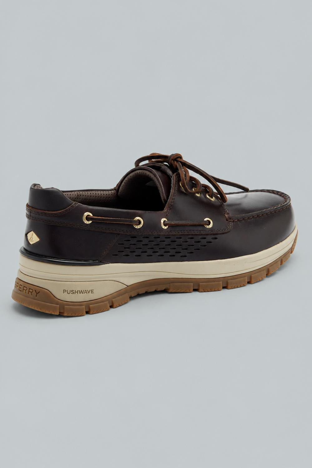 Authentic Gold Cup Leather Men’s Boat Shoes - Brown - 9 - Slip-On