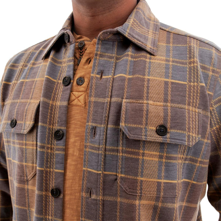 Grayson Recycled Fleece Overshirt - Major Brown - Overshirt