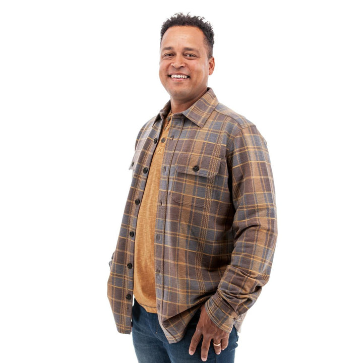 Grayson Recycled Fleece Overshirt (Tall) - Major Brown - Overshirt