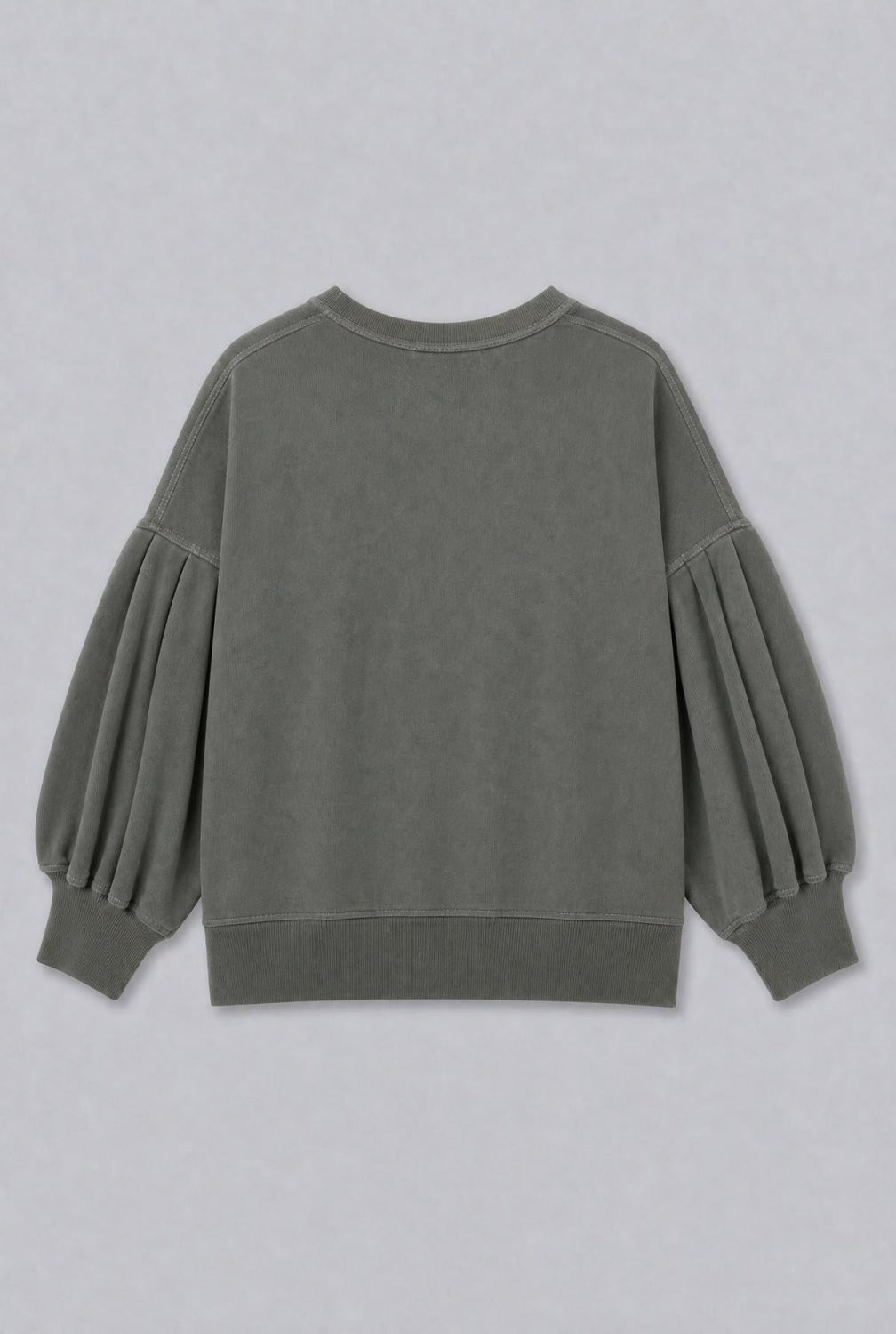 Greta Henley Sweatshirt - Olive - Sweatshirt