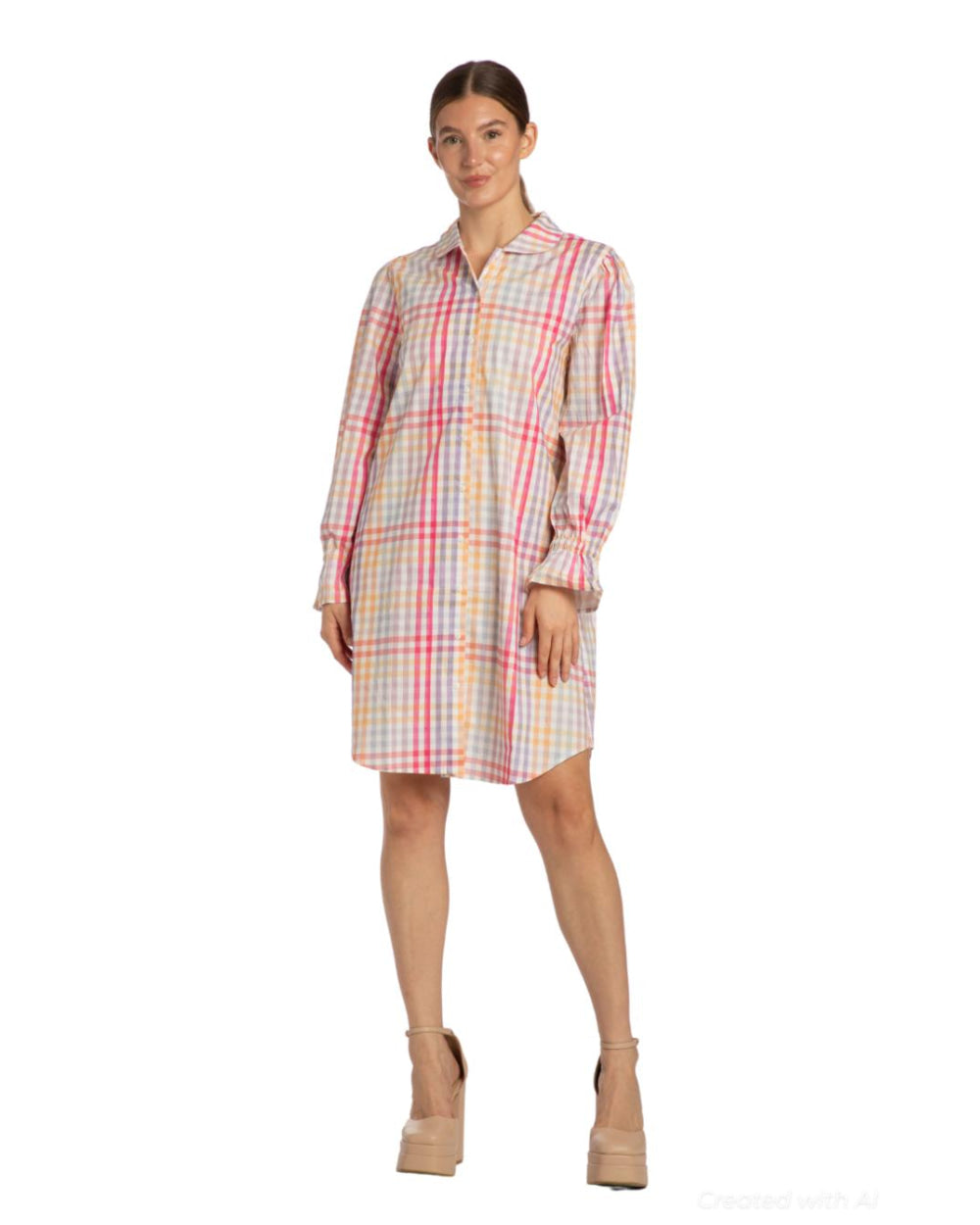 Gretchen Dress - Multi Gingham - Dresses