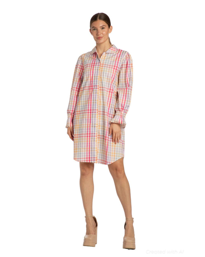 Gretchen Dress - Multi Gingham - Dresses