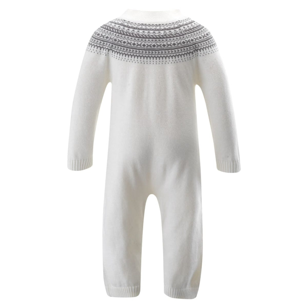 Grey Fairisle Knit Playsuit - Playsuit