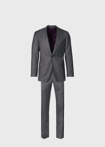 Grey Nailhead All Year Wool Paul Suit - Grey - 36 - Suit