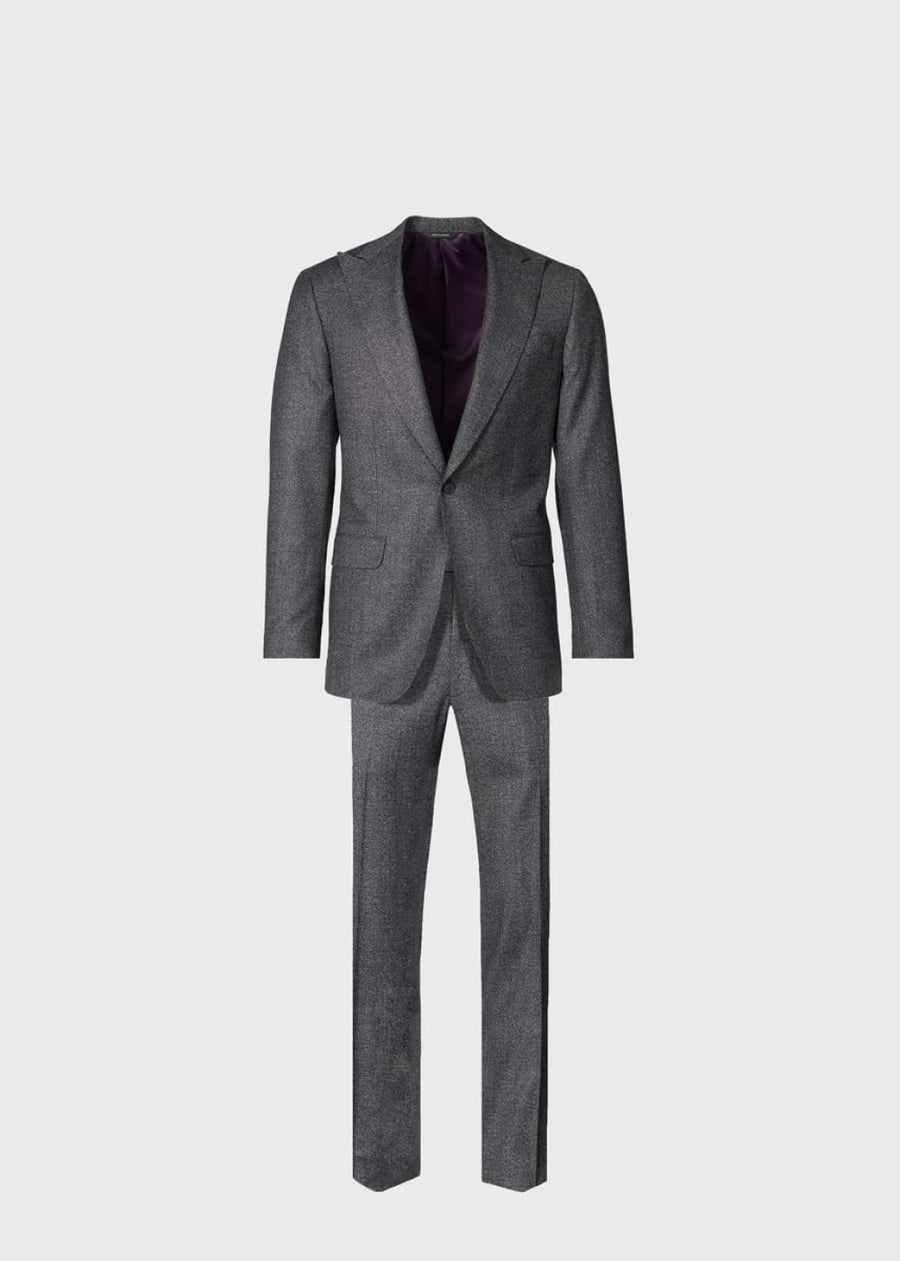 Grey Nailhead All Year Wool Paul Suit - Grey - 36 - Suit