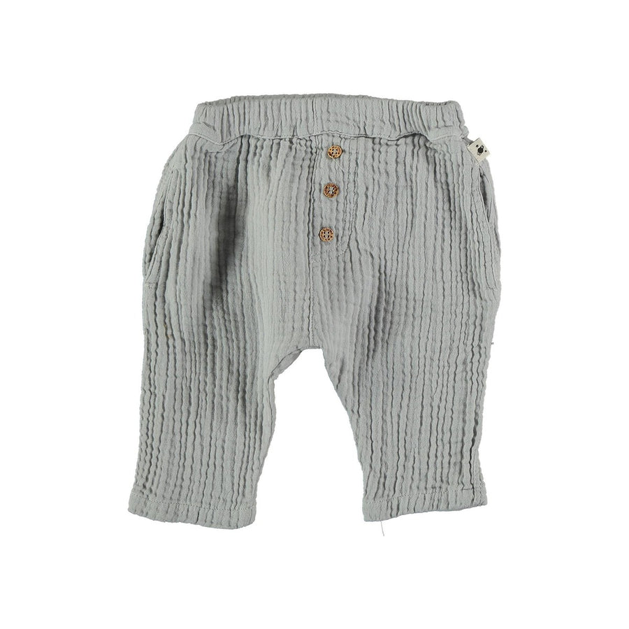 Baby Organic Cotton Gauze Pants - Light Grey Pants My Little Cozmo 