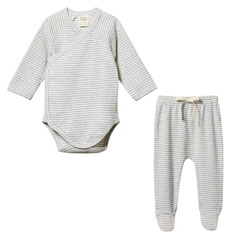 Grey Marl Stripe Set Sets Nature Baby 