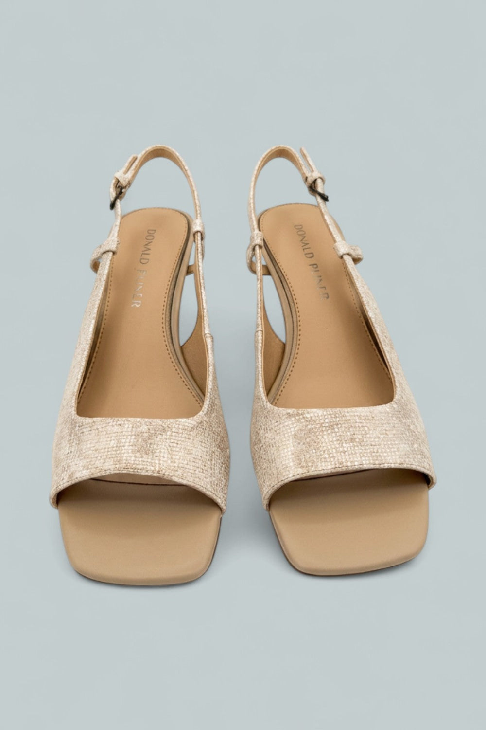 Grinn Leather Peep Toe Slingback Pumps - Camel - 9 - Slingback