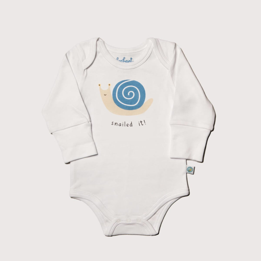 Grow With Me-Long Sleeved Onesie - Snailed It! - Bodysuit