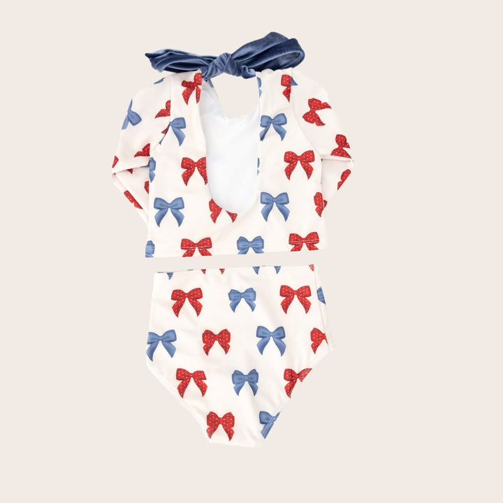 Two Piece Long Sleeve - Americana Bow