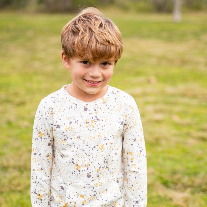 Crew Neck Sweater - Paint Spatter - Terry