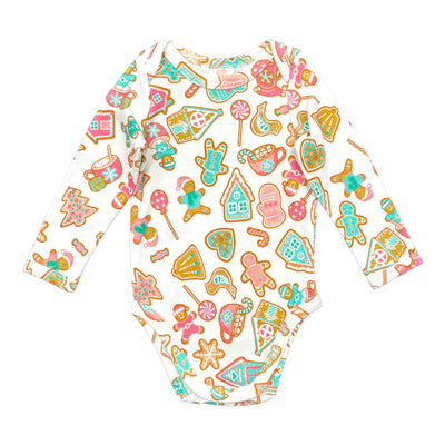 Long Sleeve Bodysuit - Gingerbread