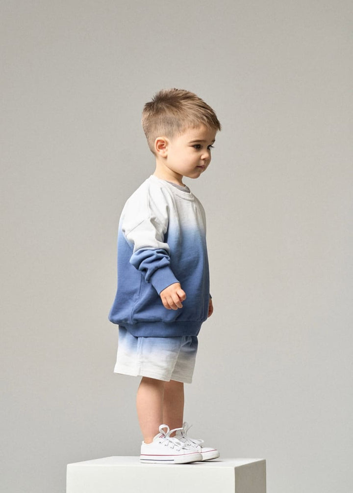 Ombre Sweatshort - Blue
