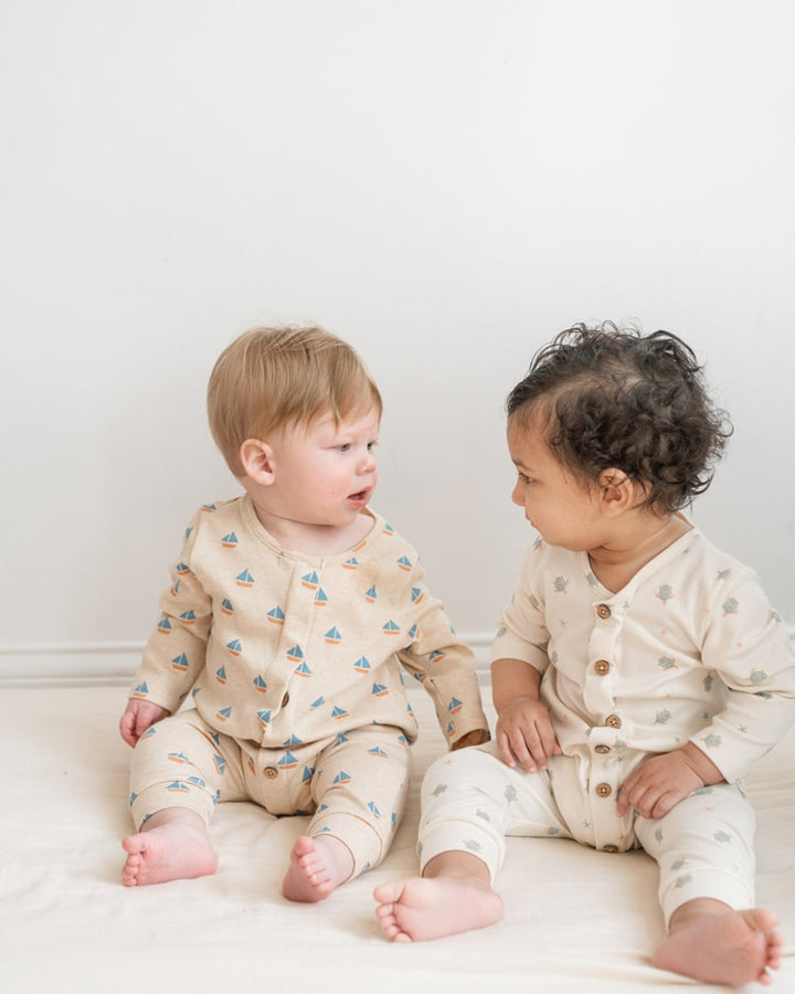 Quinn Magnetic Playsuit - Turtles
