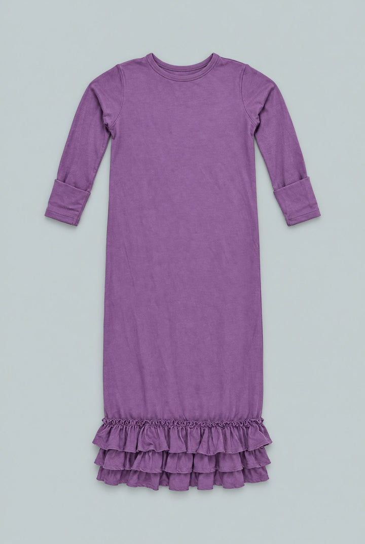 Deep Purple Ruffle Gown - Grape Jelly