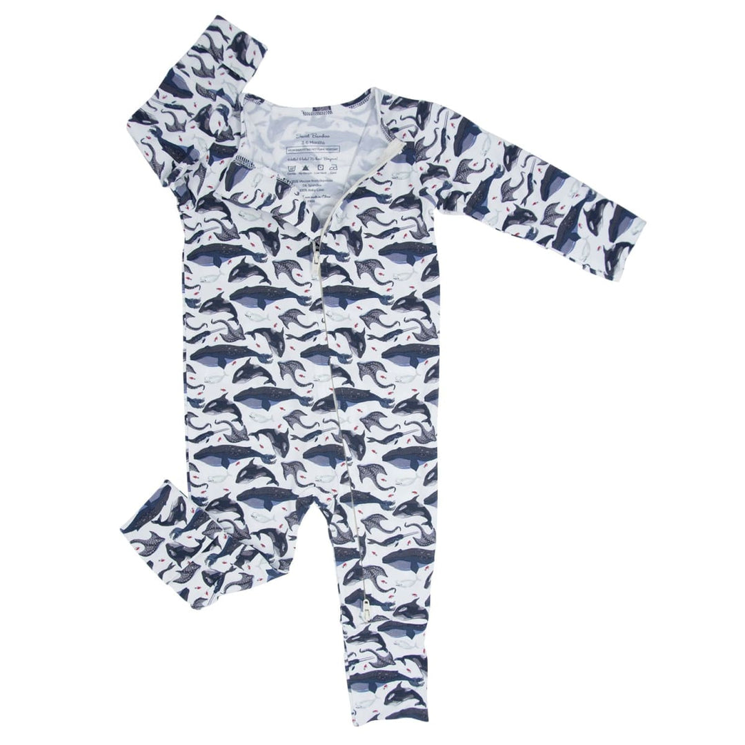 Deep Sea Creatures Whale Convertible Romper - A Whale Of A Tale