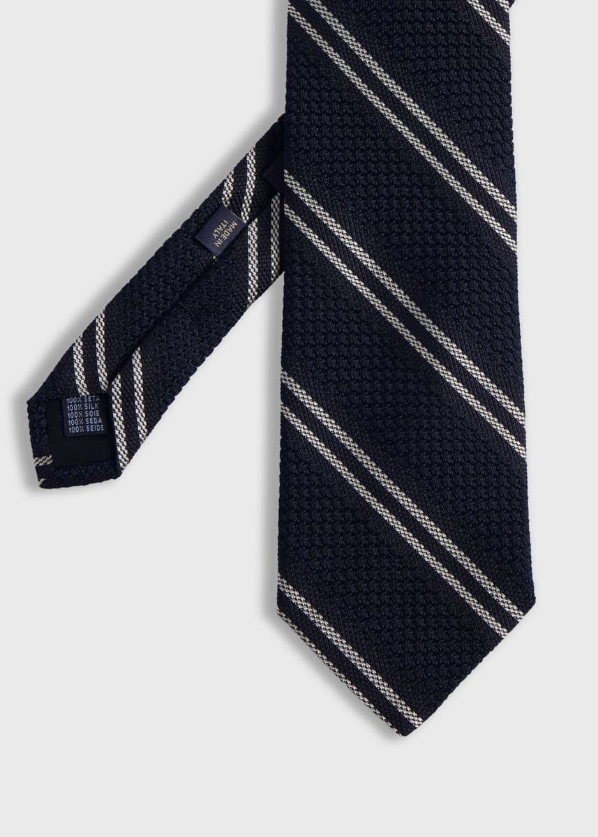 Silk Grenadine Stripe - Black