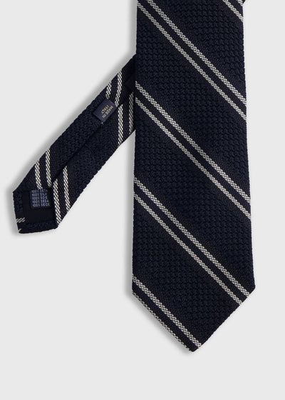 Silk Grenadine Stripe - Black