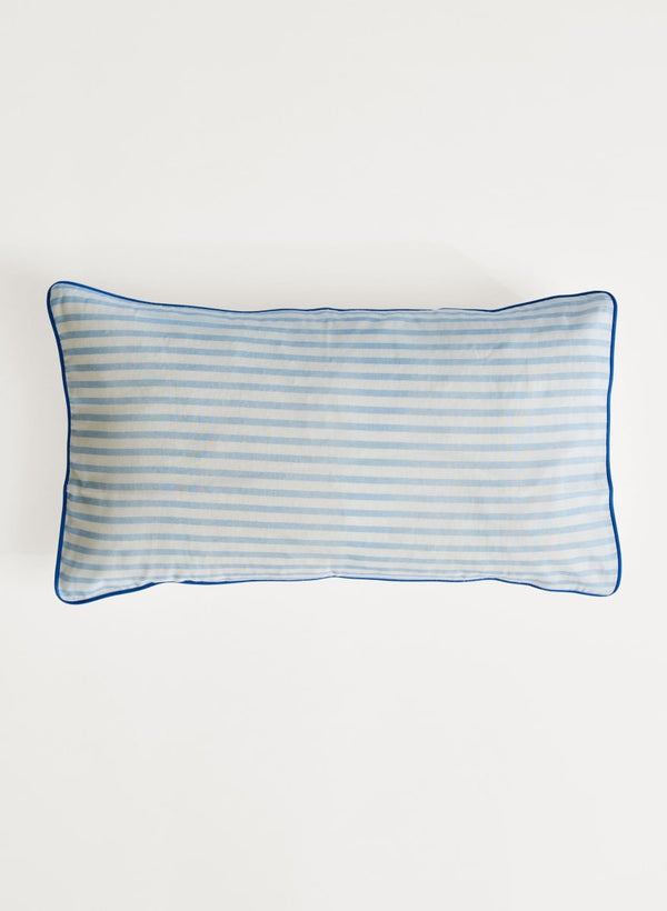 Toddler Pillow Case - Blue & White Striped