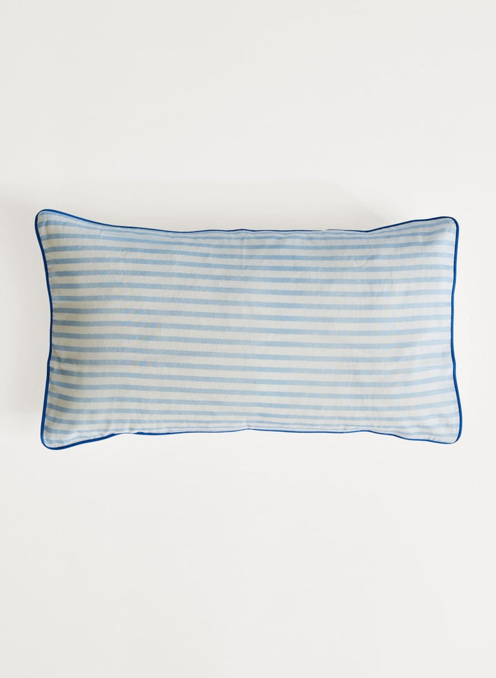Toddler Pillow Case - Blue & White Striped