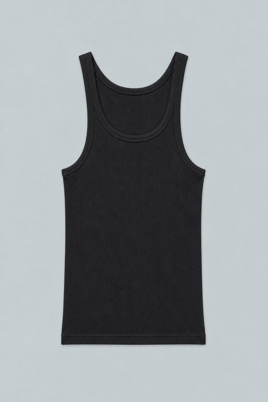 Ribbed Tank Top - Black