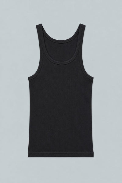 Ribbed Tank Top - Black