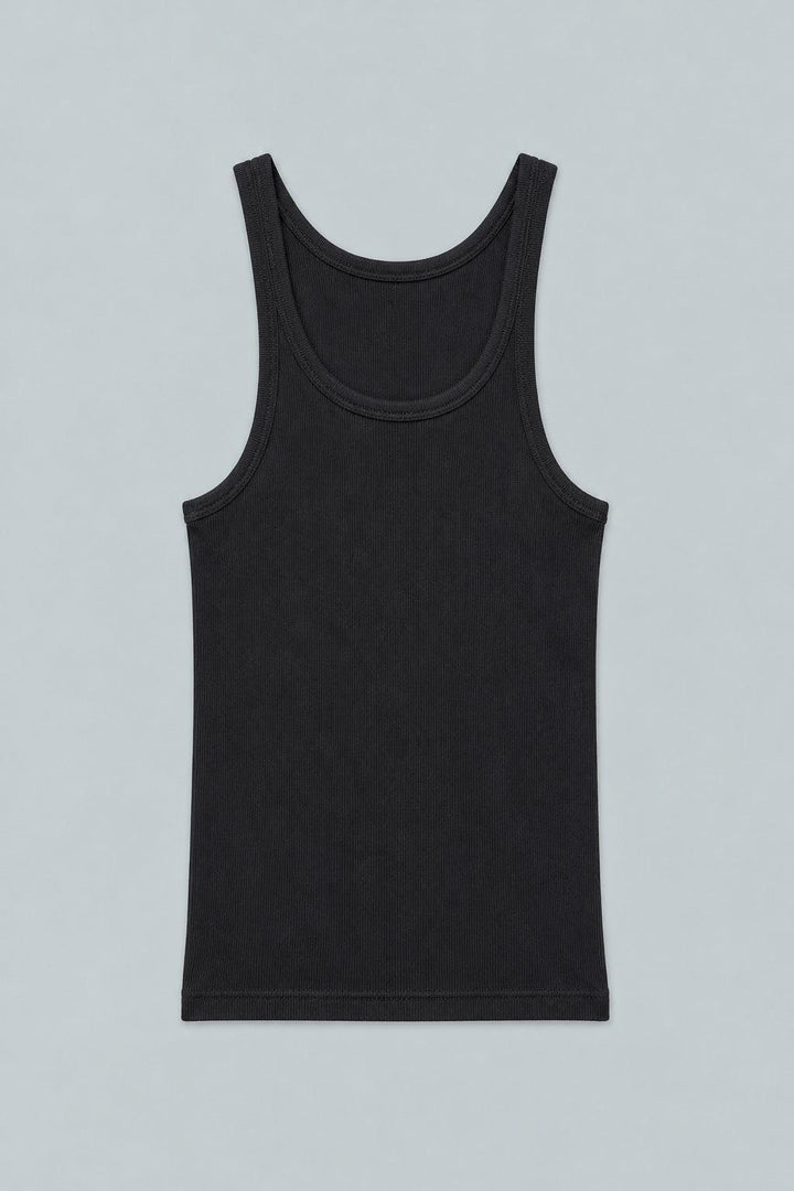 Ribbed Tank Top - Black