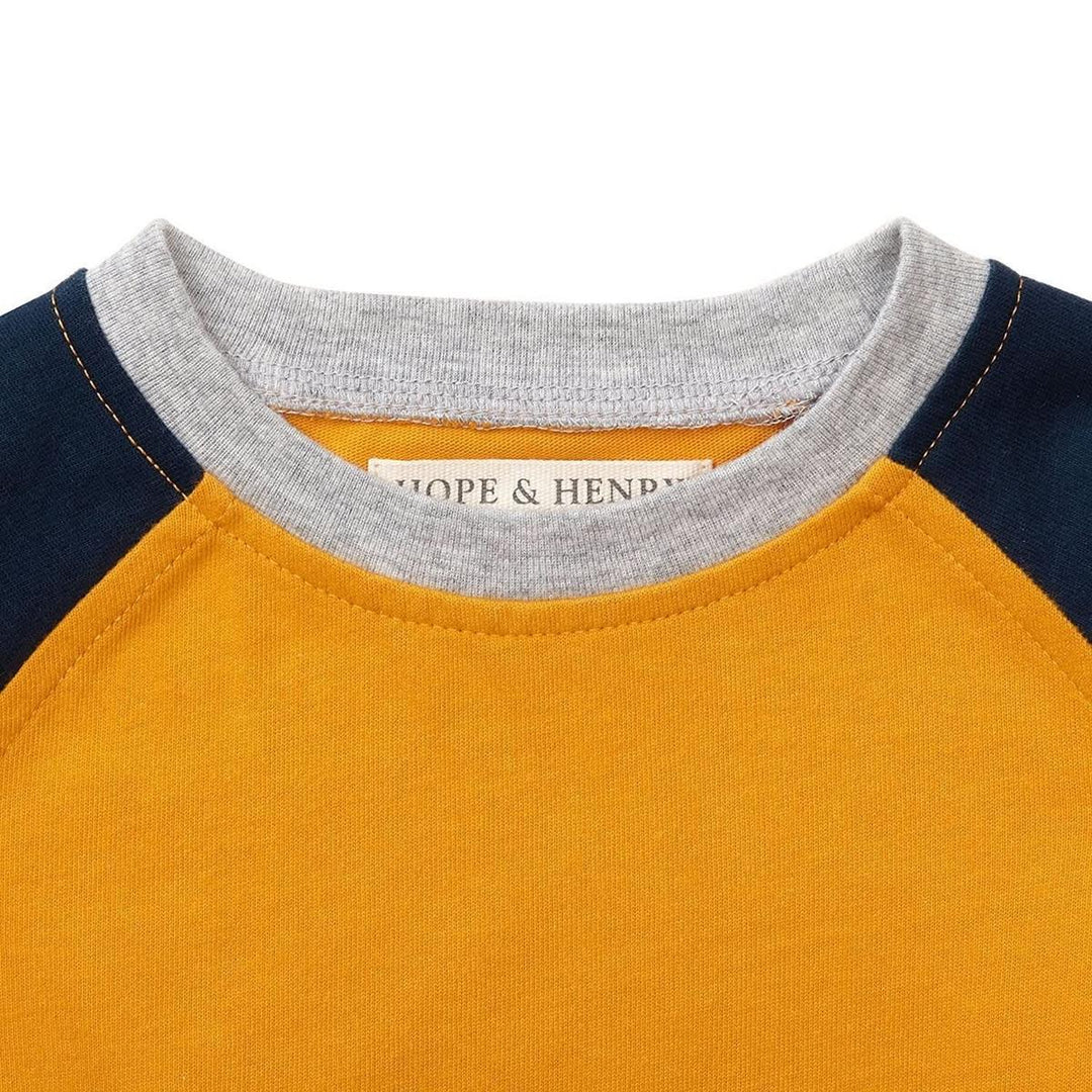 Colorblock Raglan Tee - Gold