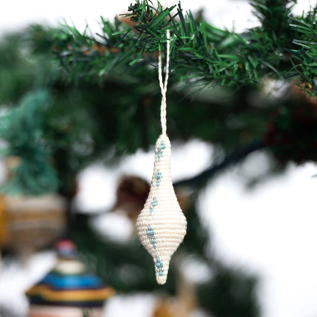 Icicle Blue Metallic Ornament