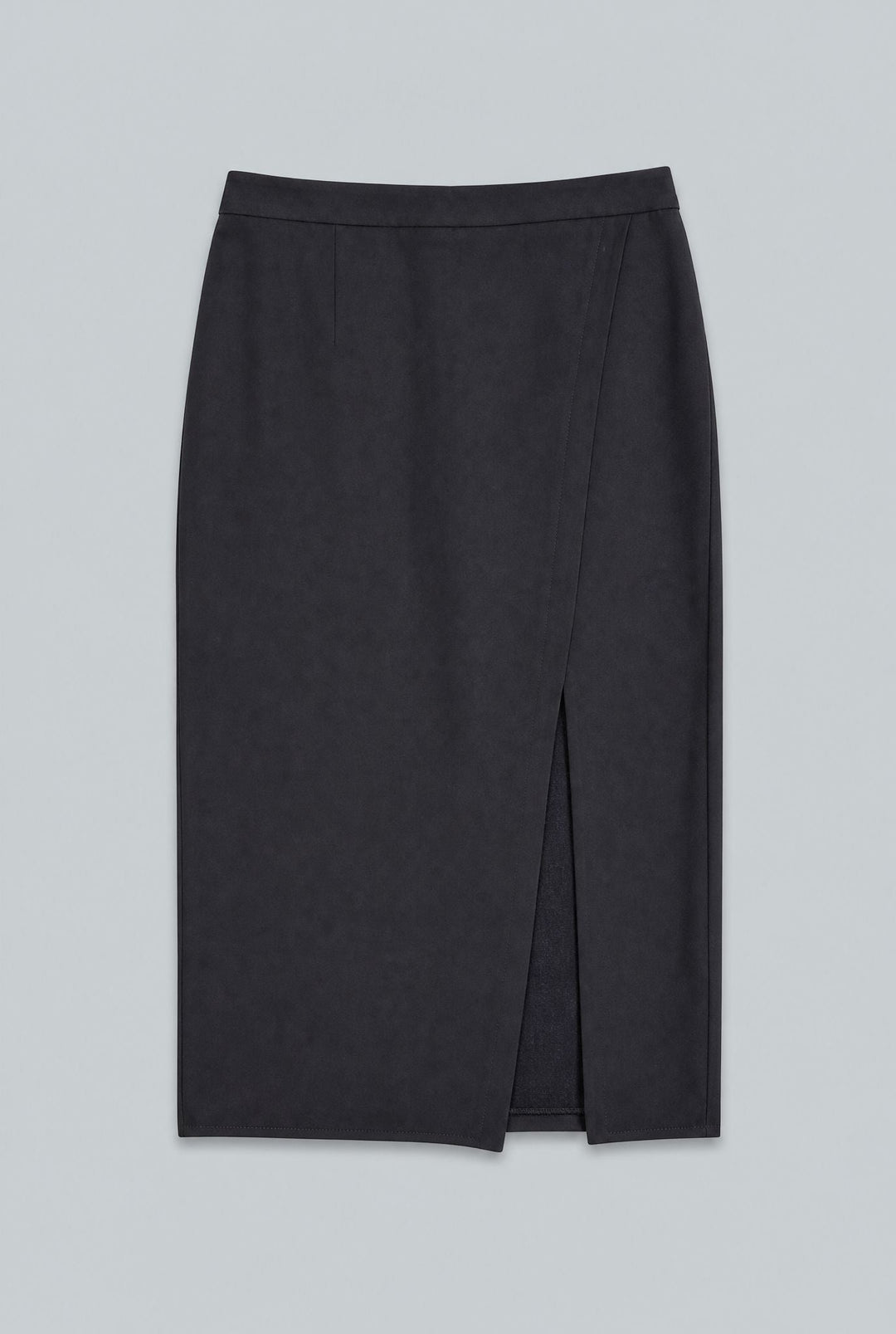 Tapered Midi Skirt - Black