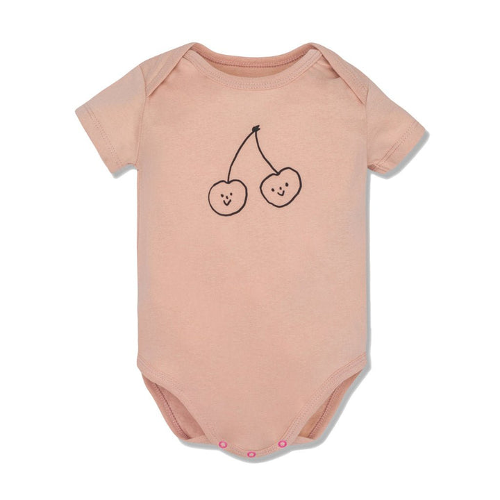 Cherry Baby Bodysuit - Chalk Pink