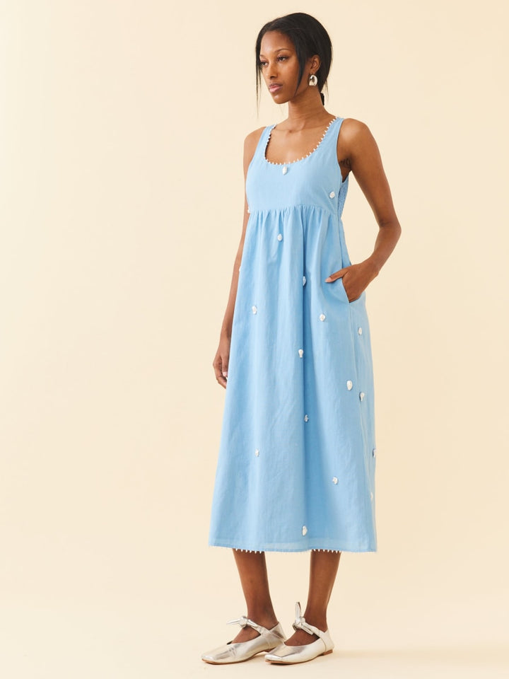 Emily Dress - Pearly Blue