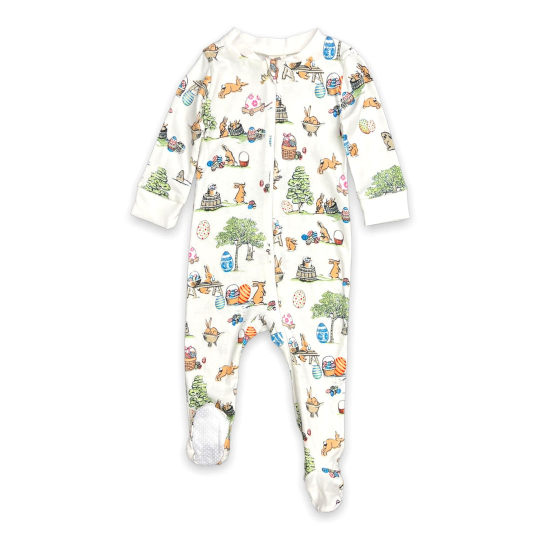 Full Zip Footed Pajama - Egg Hunt