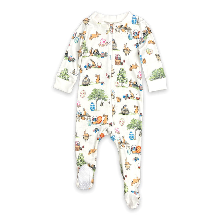 Full Zip Footed Pajama - Egg Hunt